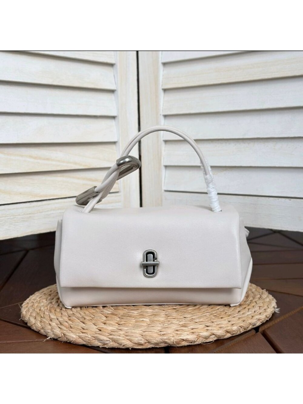 Marc Jacobs The Mini Dual Top Handle Bag Cloud White OS